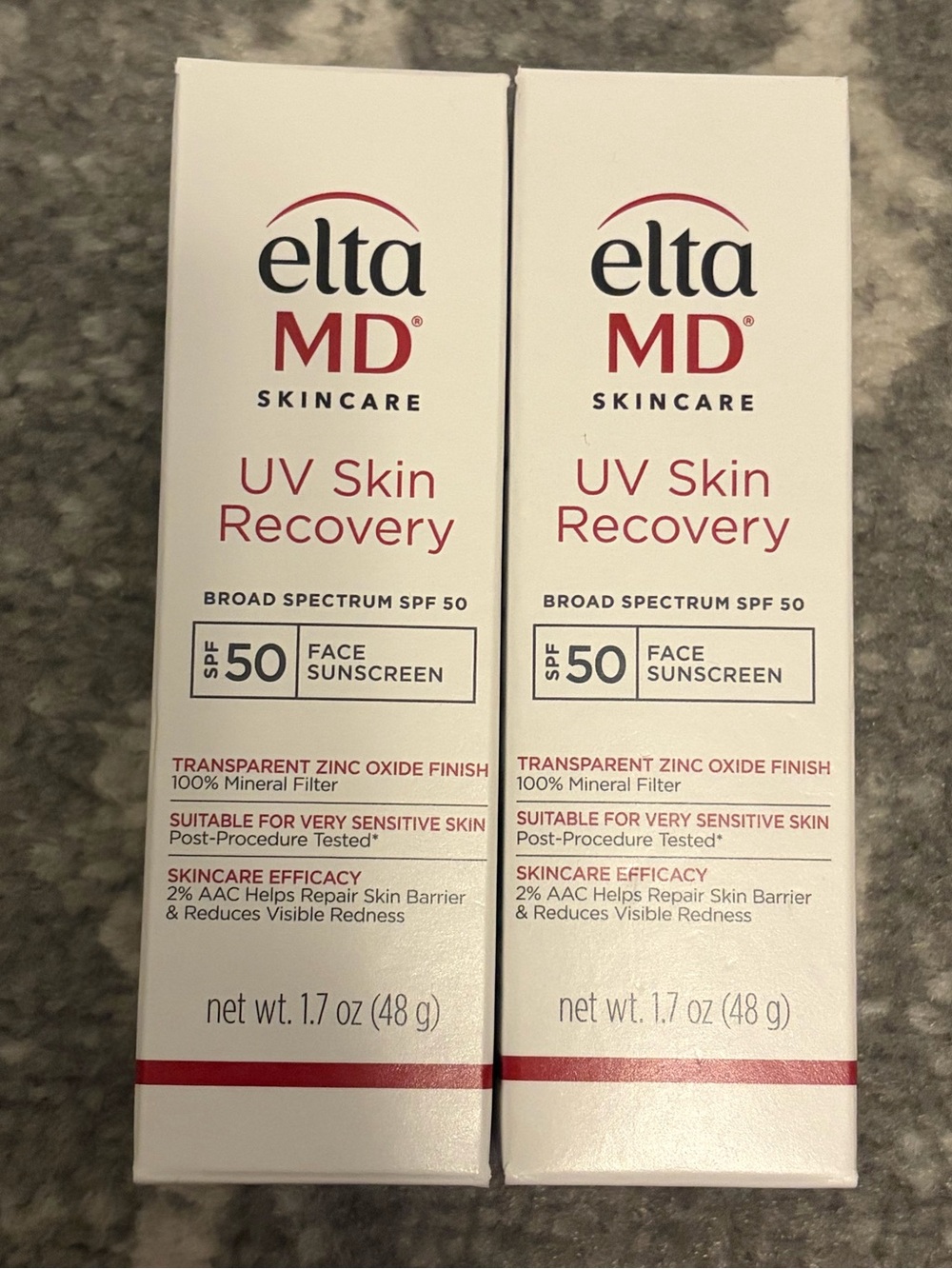 TWO EltaMD UV Skin Recovery SPF 50 Sunscreen - White/Untinted - Exp 11/2026